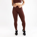 🔥 Legging SculptFit  Marrom – Poliamida Modeladora Zero Transparência